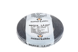 1,5 MM NYA ÖZNUR SİYAH KABLO - ÖZNUR
