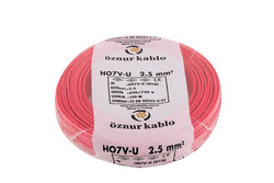 2,5 MM NYA ÖZNUR KIRMIZI KABLO - ÖZNUR